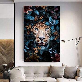 Tropical Leopard - 16x24" (40x60cm) - Floating (Black) 5