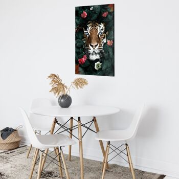 Hidden Tiger - 12x16" (30x40cm) - Floating (Black) 5