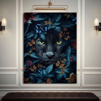 Tropical Panther - 12x16" (30x40cm) - Floating (Black) 4