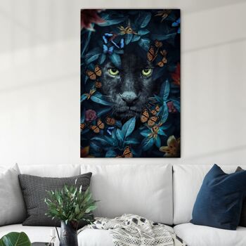 Tropical Panther - 12x16" (30x40cm) - Floating (Black) 6