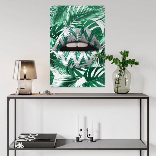 Tropical Lips - 47,2 x 31,4 inches - Floating (Black)