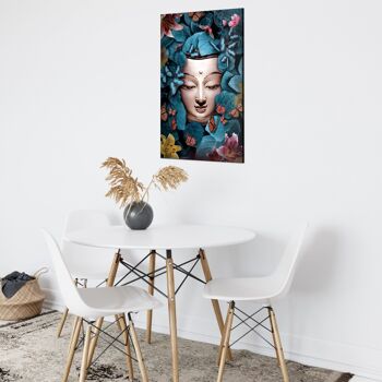 Tropical Buddha - 12x16" (30x40cm) - Floating (Black) 3