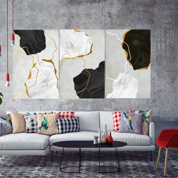 Perfect Rocks - 3 pcs: 16x24" (40x60cm) - Floating (Black) 5