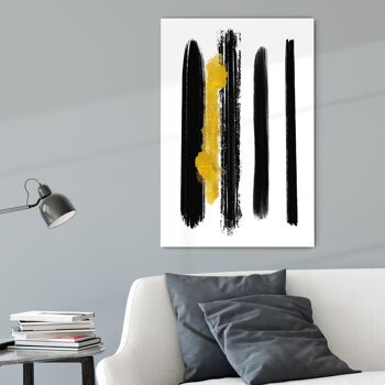 Golden Brush - 12x16" (30x40cm) - Floating (Black) 2