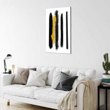Golden Brush - 30x40" (75x100cm) - Floating (Black) 5
