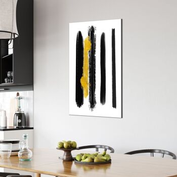 Golden Brush - 30x40" (75x100cm) - Floating (Black) 6