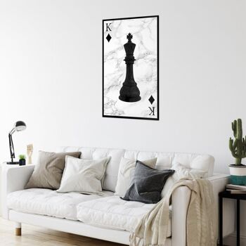 Black Chess - 12x16" (30x40cm) - Floating (Black) 2