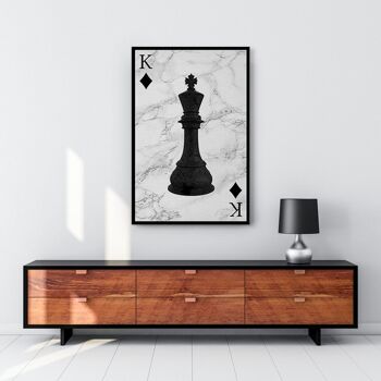 Black Chess - 12x16" (30x40cm) - Floating (Black) 4