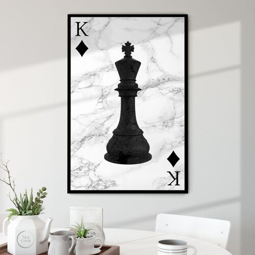 Black Chess - 16x24" (40x60cm) - Floating (Black)