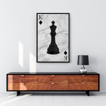 Chess King - 24x36" (60x90cm) - Floating (Black) 4