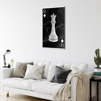 Chess Queen - 12x16" (30x40cm) - Floating (Black) 4