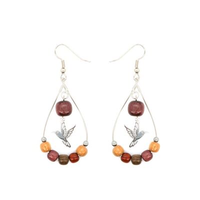 Serrenna hummingbird wooden earrings
