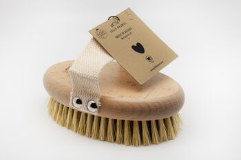 Brosse de massage à sec – massage corps – brosse en bois ronde - Vegan 1