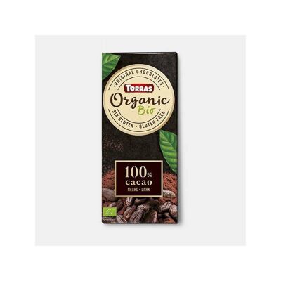Tablette Chocolat Noir 100% Cacao Biologique Torras 100 g