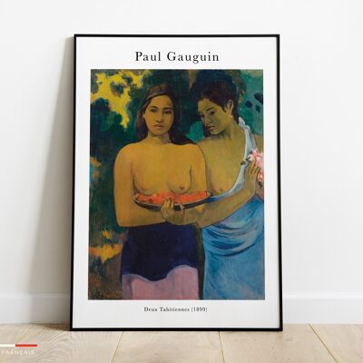 Affiche Deux Tahitiennes - Poster Paul Gauguin