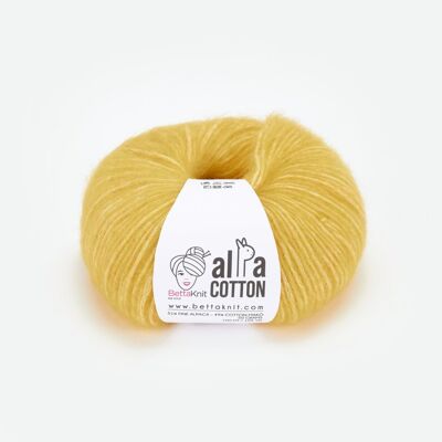 Alpa Cotton, filato soffiato in fine alpaca e cotone makò, Lemon