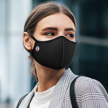 Masque antipollution vélo Frogmask Noir XL 4