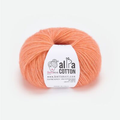 Alpa Cotton, filato soffiato in fine alpaca e cotone makò, Apricot