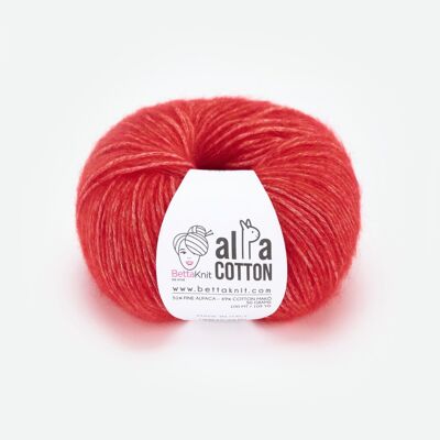 Alpa Cotton, filato soffiato in fine alpaca e cotone makò, Watermelon