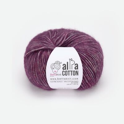 Alpa Cotton, filato soffiato in fine alpaca e cotone makò, Blackberry
