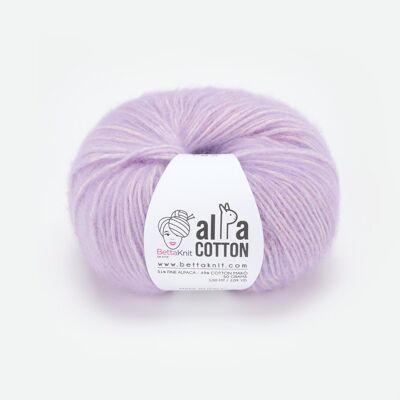 Alpa Cotton, filato soffiato in fine alpaca e cotone makò, Wisteria