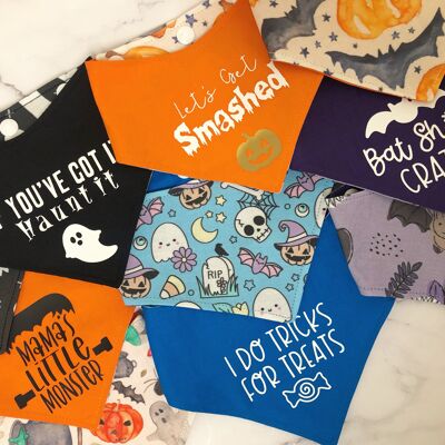 Lot de bandanas faits à la main Lucky Dip - Halloween Collection Designs