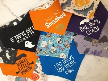 Lot de bandanas faits à la main Lucky Dip - Halloween Collection Designs 1