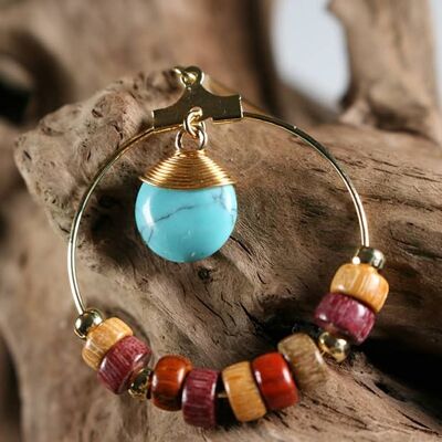 Turquoise and gold earrings Khira