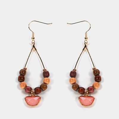 Zoé Quartz and gold drop earrings