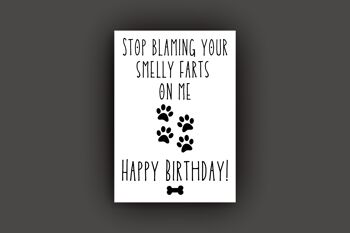 Carte d'anniversaire du chien, pet drôle Carte de vœux 2