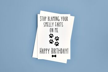 Carte d'anniversaire du chien, pet drôle Carte de vœux 3