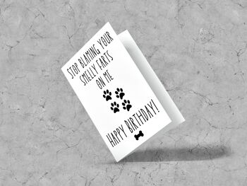 Carte d'anniversaire du chien, pet drôle Carte de vœux 4