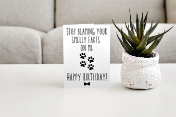 Carte d'anniversaire du chien, pet drôle Carte de vœux 5