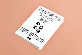Carte d'anniversaire du chien, pet drôle Carte de vœux 6
