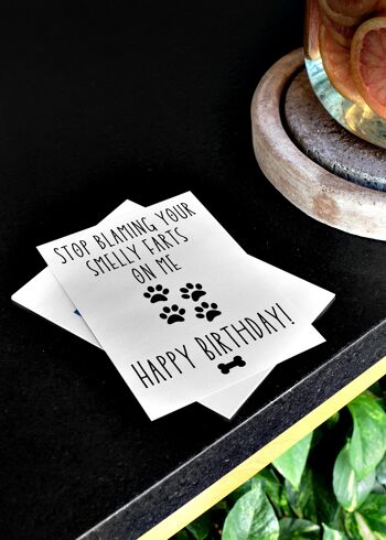 Carte d'anniversaire du chien, pet drôle Carte de vœux 7