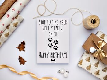 Carte d'anniversaire du chien, pet drôle Carte de vœux 9