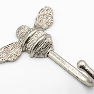 Brass bee Coat Hook - Nickel Finish