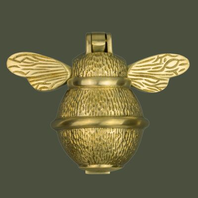 Brass Bee Door Knocker - Satin Brass Finish