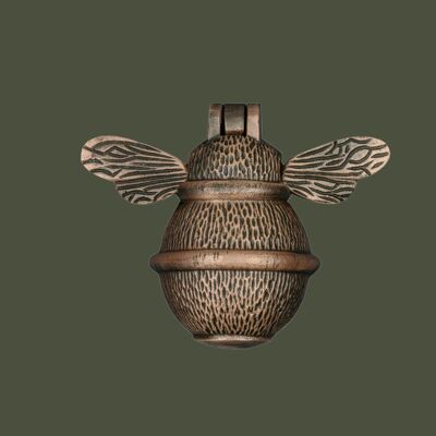 Battente per porta Bumble Bee in ottone - Finitura rame antico