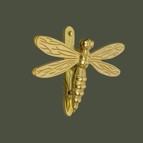 Brass Dragonfly Door Knocker - Brass Finish