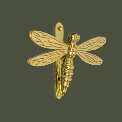 Brass Dragonfly Door Knocker - Brass Finish