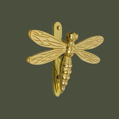 Battente per porta in ottone Dragonfly - Finitura in ottone