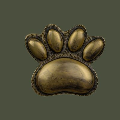 Brass PAW Door Knocker - Heritage Finish