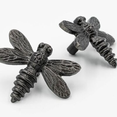 Dragonfly Drawer Knob - Black Finish