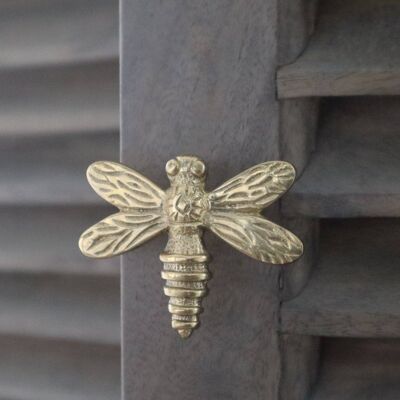 Manopola del cassetto della libellula - Finitura in ottone