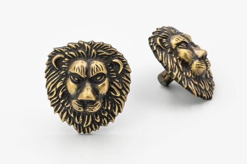 Lion Drawer Knob - Heritage Finish