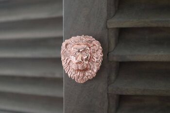 Bouton de tiroir Lion - Fini or rose 2