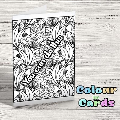You Can Do This Card. Good Luck Colour in yourself Greetings Card