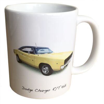 Dodge Charger R/T 1968 - Ceramic Coffee Mug - Ideal Souvenir for the American Car Enthusiast