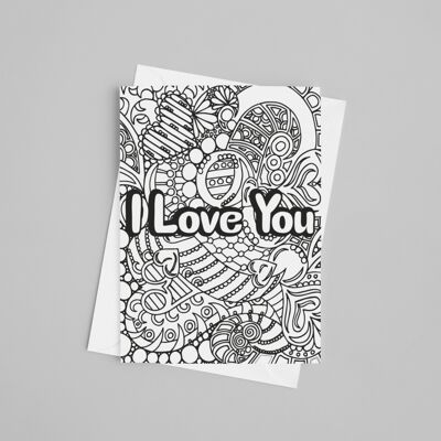 You Are My Bestie Card. Best Friend, Colour in yourself, Greetings Card